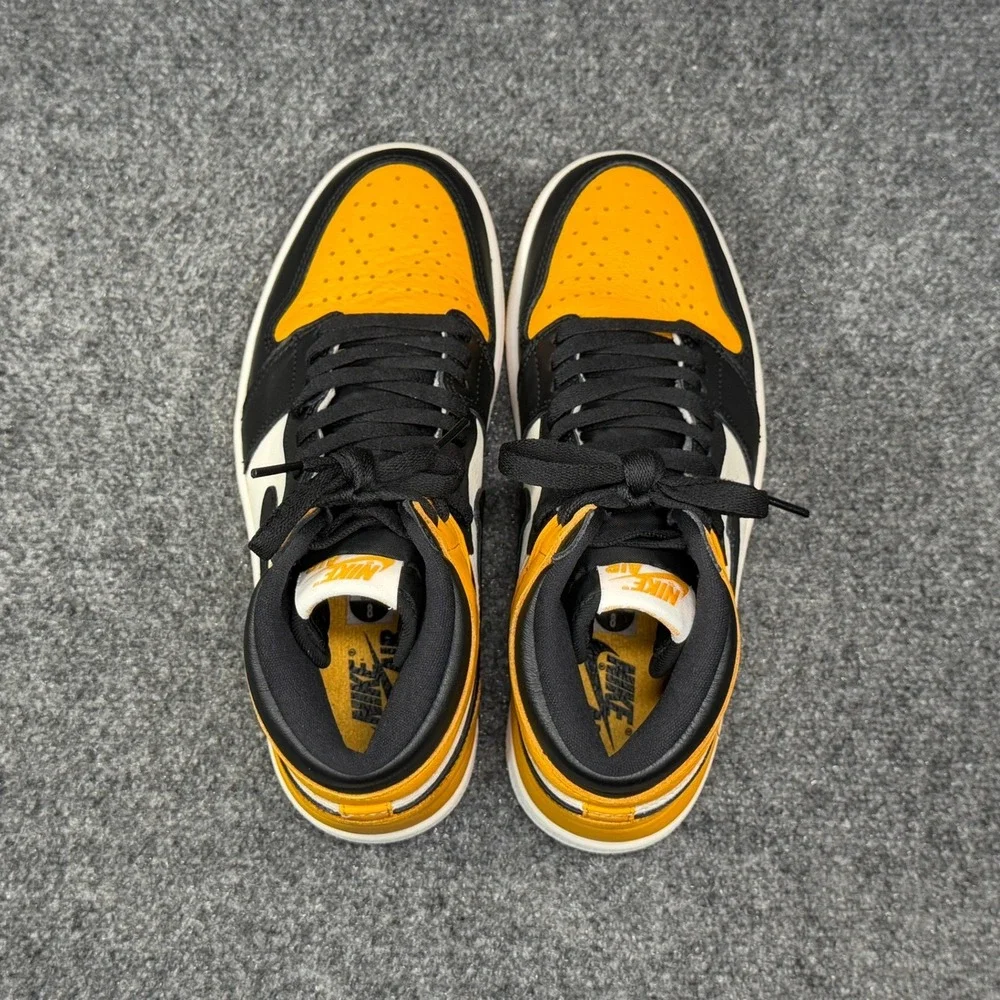 Jordan 1 Retro High OG Taxi Shoe Men 8 Black Yellow White Retro Athletic Sneaker